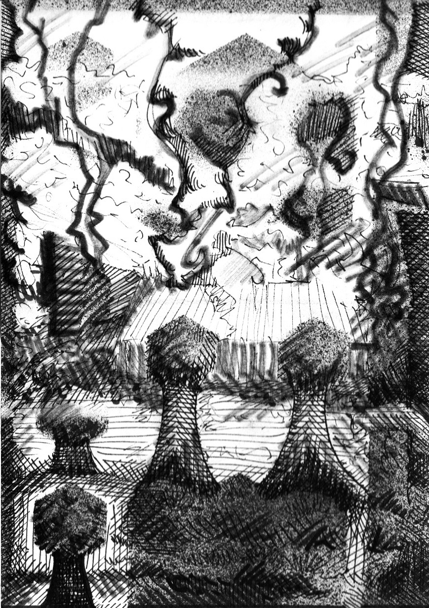 federzeichnung dirk lorey k�nstler musiker aus Linden Hannover